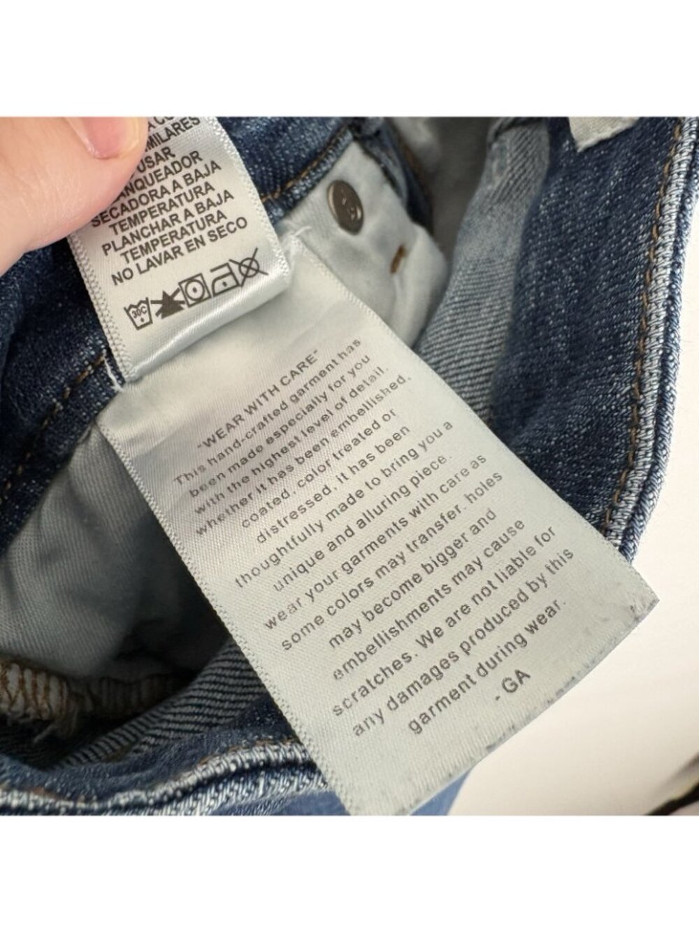 Good American Women 4/27 Distressed Denim High Rise Indigo207 Good Classic Jeans - Picture 12 of 12